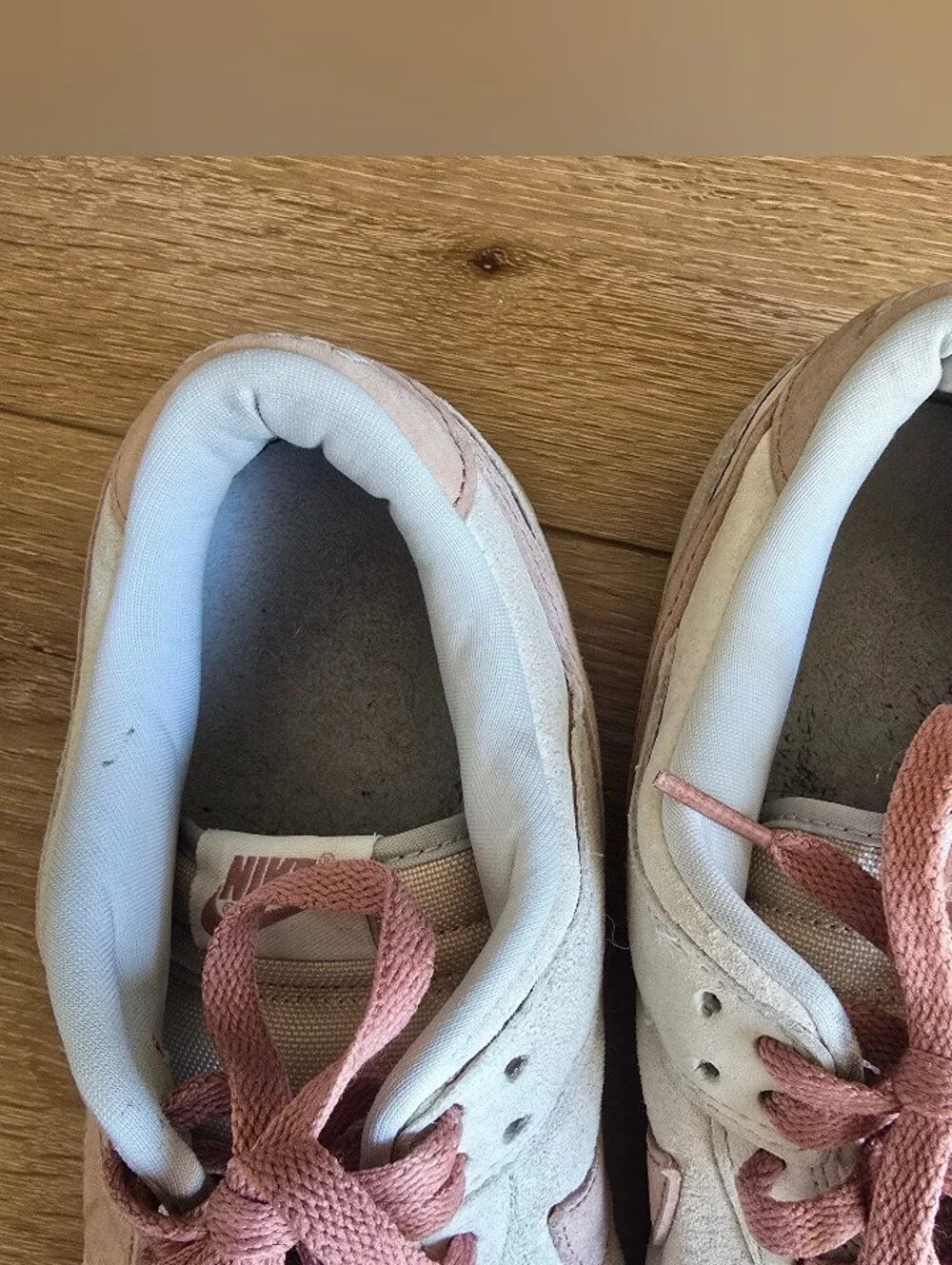 Nike Dunk Low Pink White Size 13 Men Sneakers Suede Leather Fossil Rose